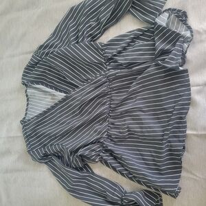 Striped Black Blouse